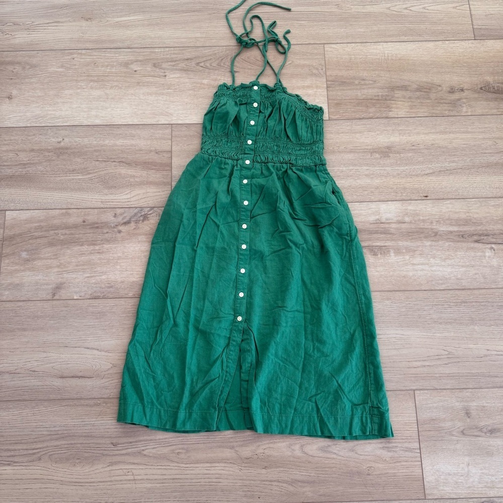 Universal Threads Linen/Rayon Midi Button Cinched… - image 7